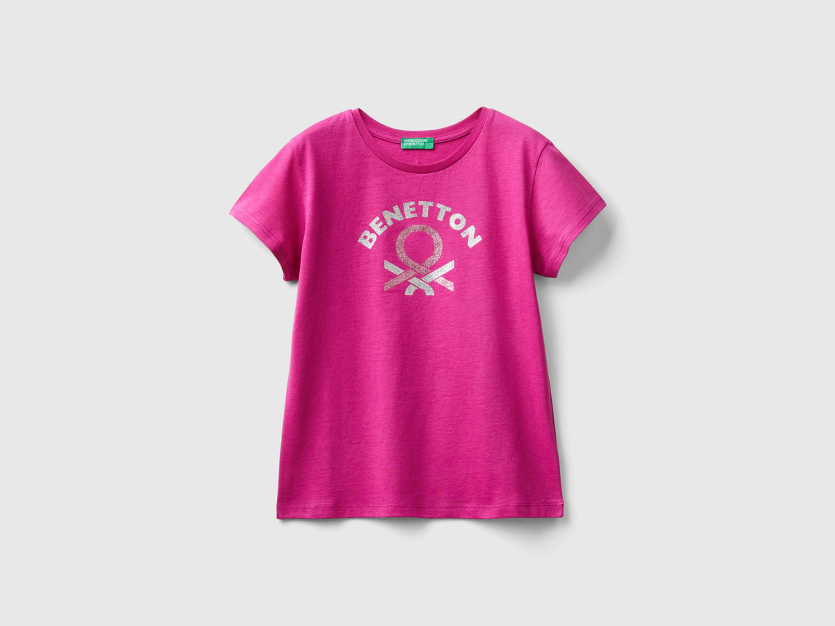 T-shirt com logótipo glitter em algodão orgânico - ucb_image_FS