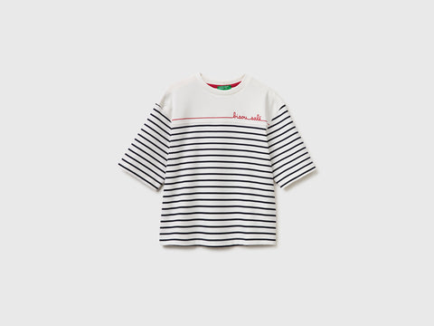 T-shirt às riscas marinière com bordado - ucb_image_FS