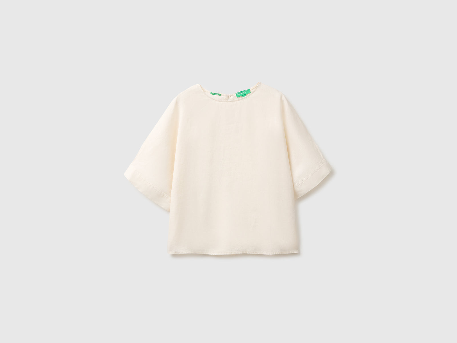 Blusa de gola redonda em linho puro - ucb_image_FS