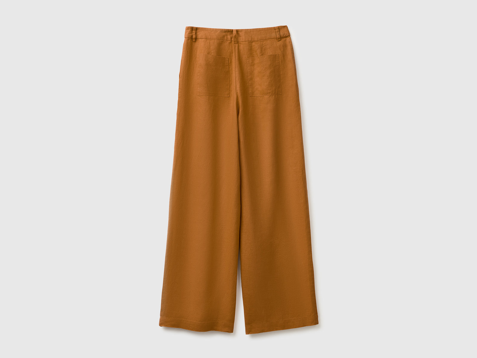 Calças de cintura subida em linho puro - ucb_image_BS