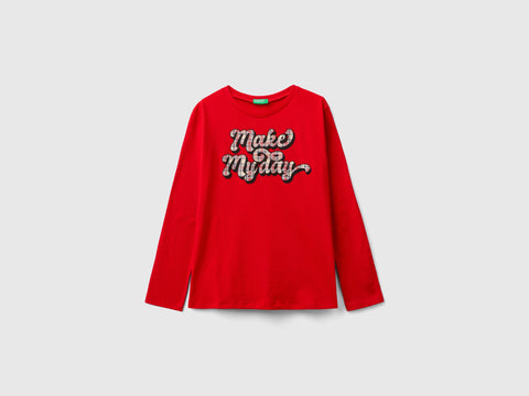 T-shirt em algodão quente com estampa glitter - ucb_image_FS