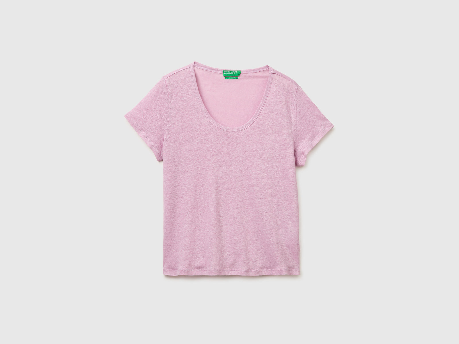 Round-neck T-shirt in pure linen - ucb_image_FS
