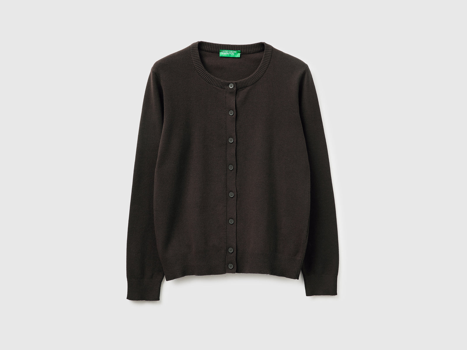 Brown cardigan in tricot cotton - ucb_image_FS
