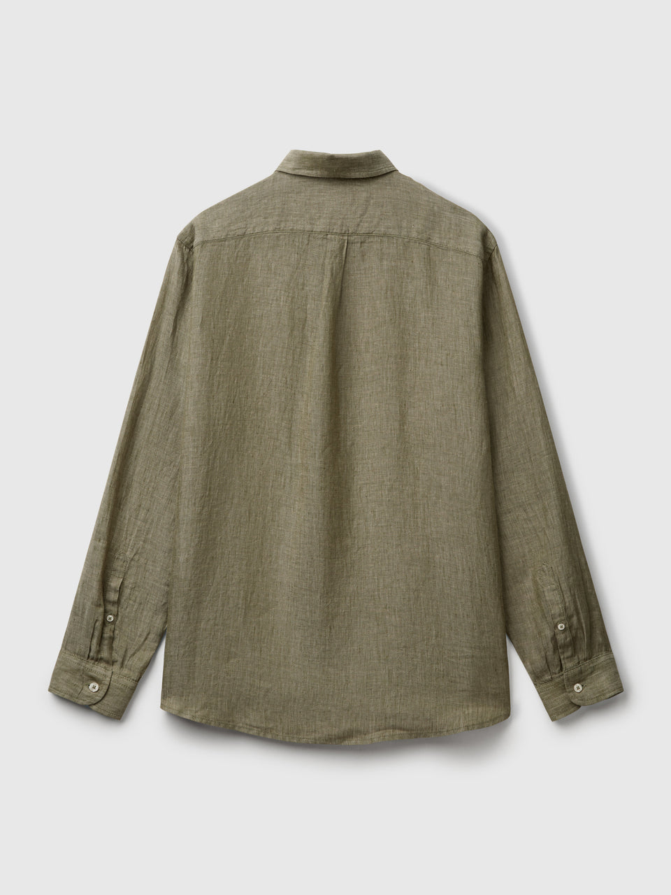 Military green shirt in pure linen - ucb_image_BS