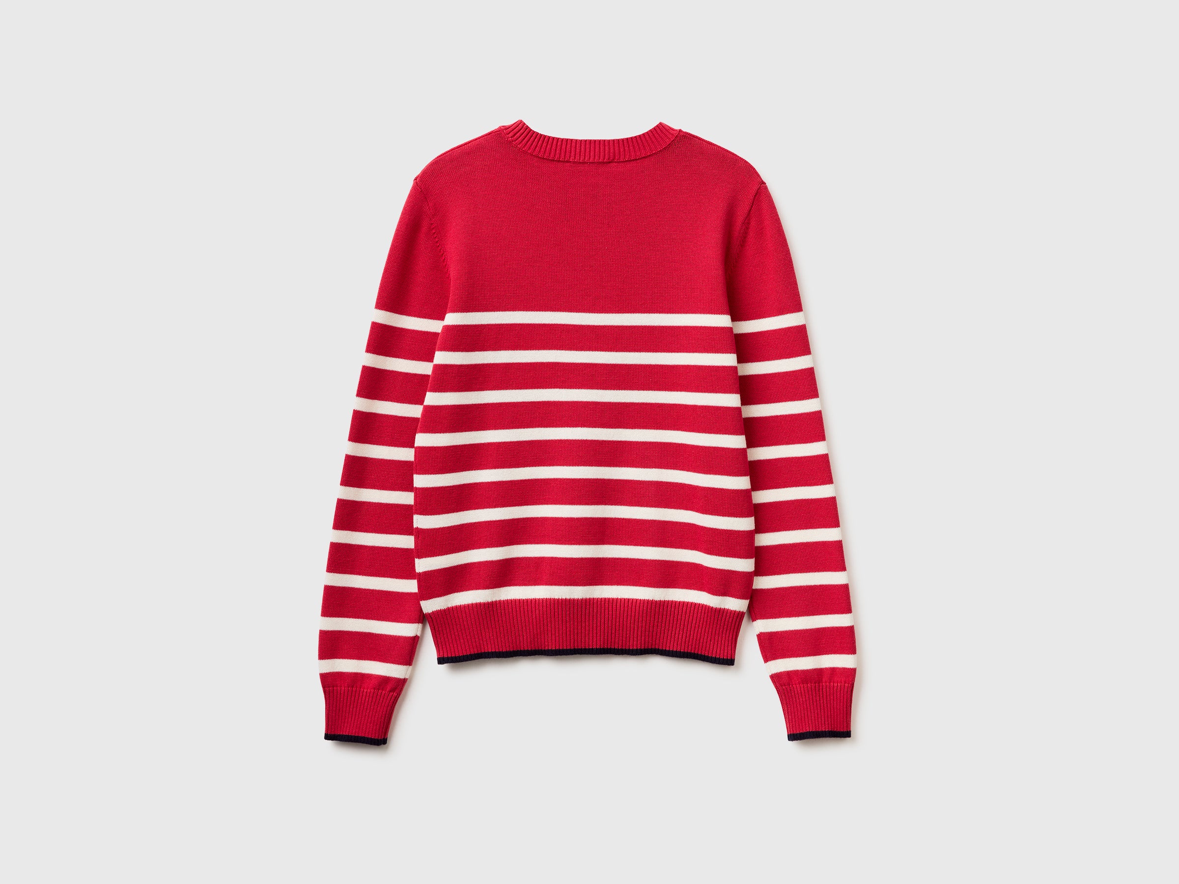 Striped sweater with embroidered writing - ucb_image_BS