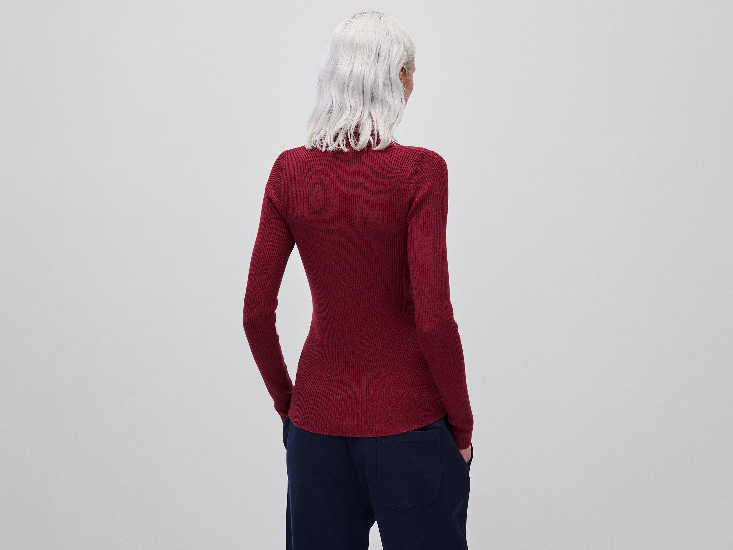 Polo de malha em mistura de seda e lã - ucb_image_B