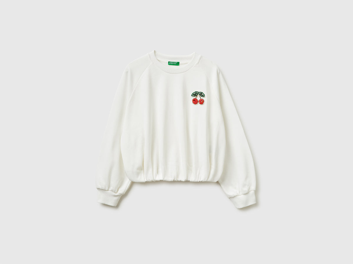 Oversized sweatshirt with jewel patch - ucb_image_FS