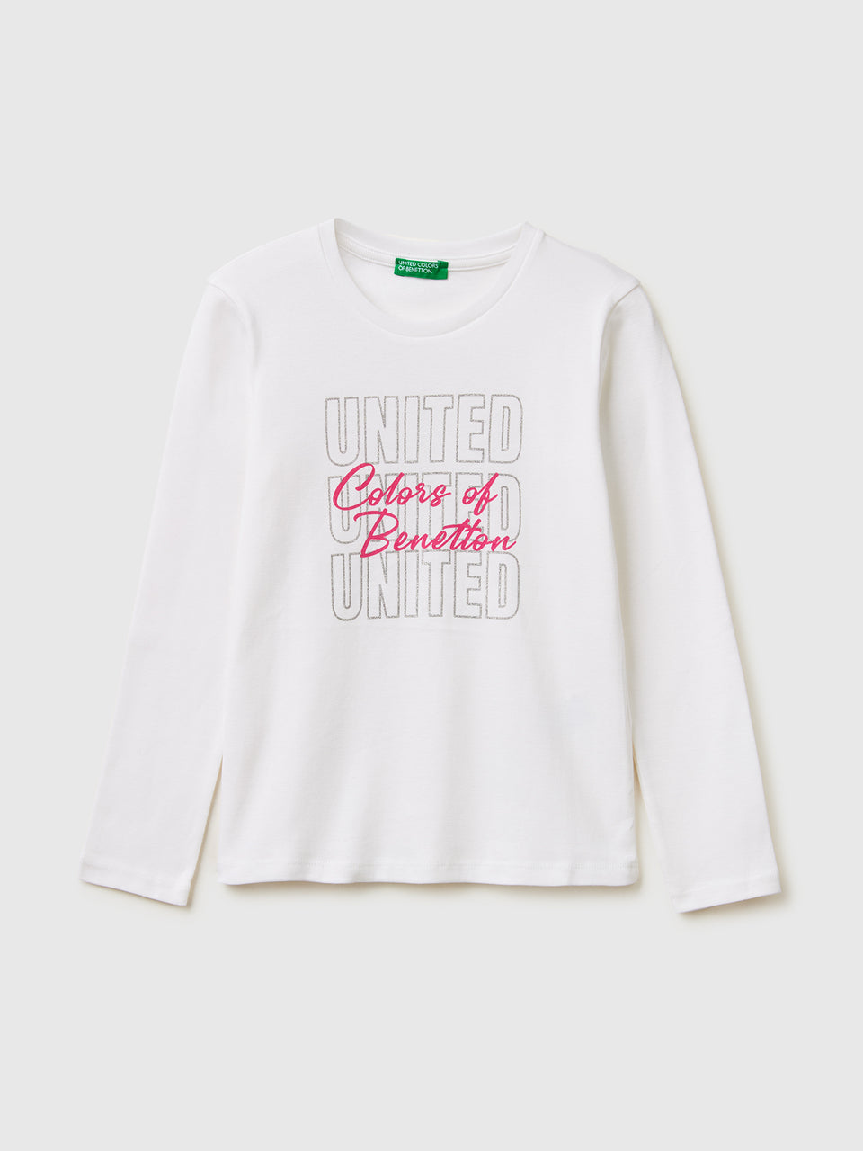 T-shirt with glittery logo in organic cotton - ucb_image_FS