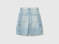 Denim Bermuda shorts with pockets - ucb_image_BS