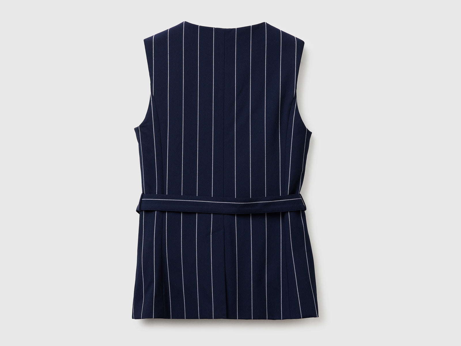 Long pinstriped waistcoat with belt - ucb_image_BS