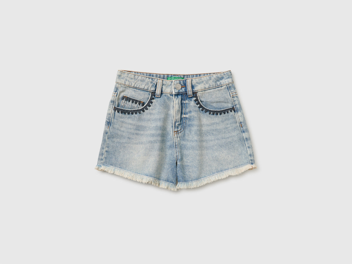 Denim shorts with embroidery - ucb_image_FS