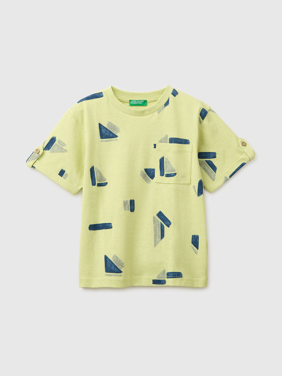 T-shirt estampada em mistura de linho - ucb_image_FS