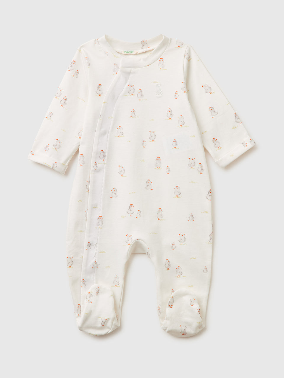 Patterned onesie in stretch organic cotton - ucb_image_FS