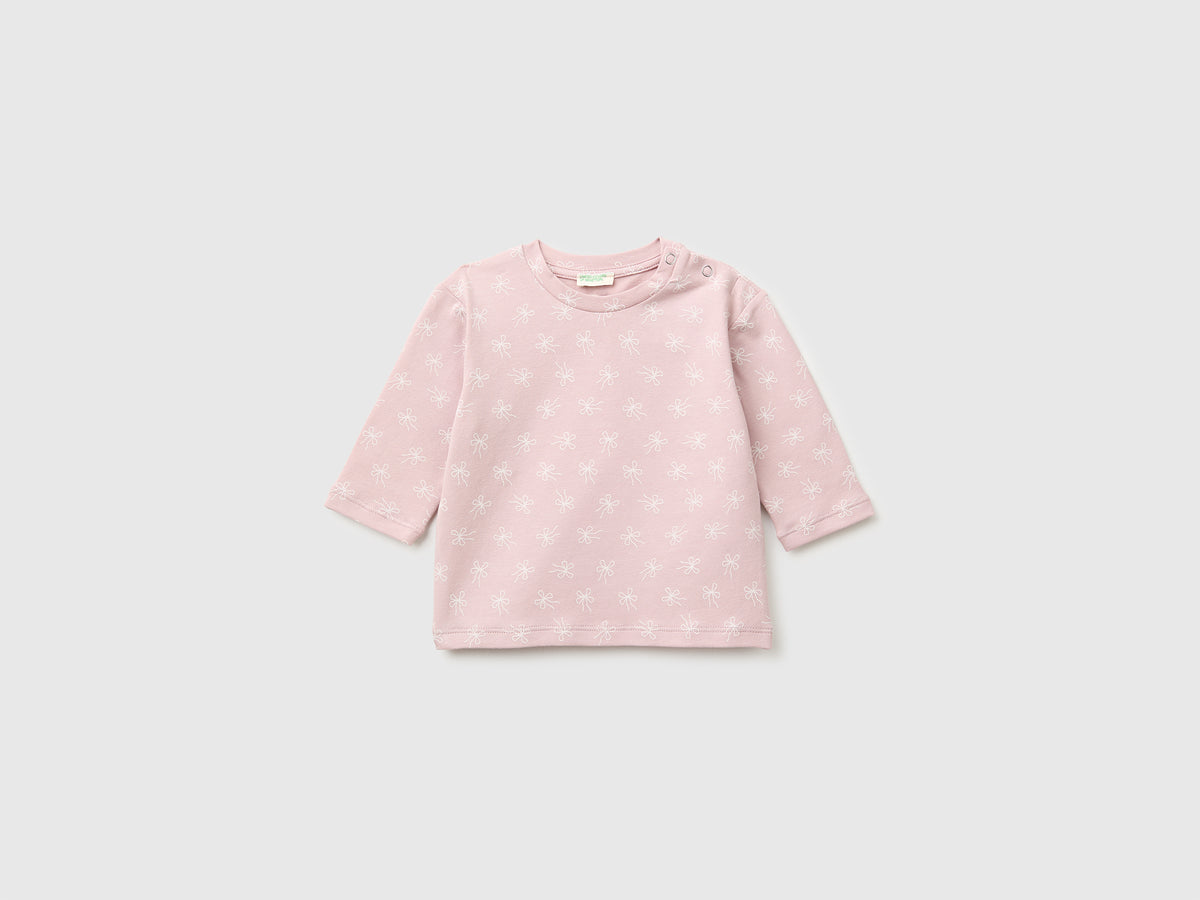 T-shirt com estampa de laços em algodão stretch  - ucb_image_FS