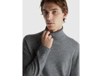 Gray turtleneck in pure Merino wool - ucb_image_FY