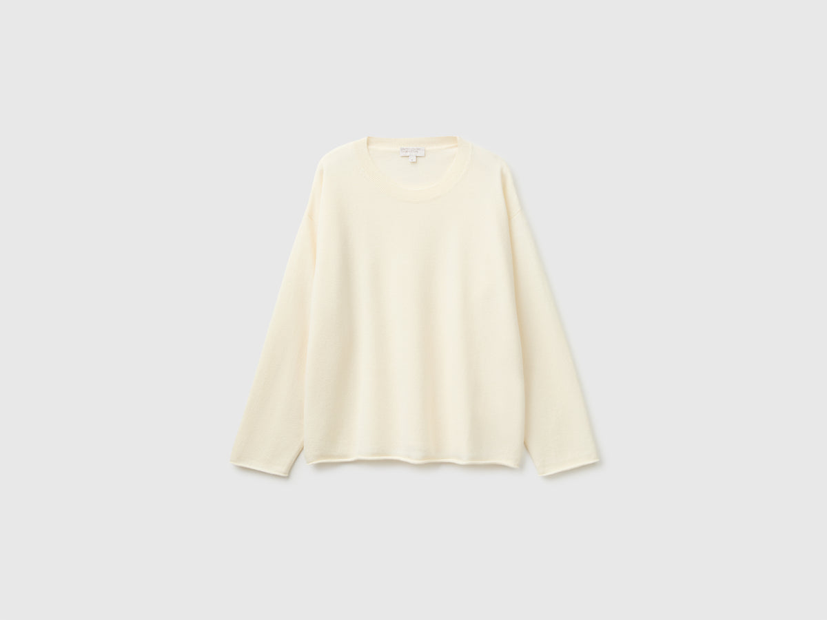 Camisola de gola redonda em mistura de lã e caxemira - ucb_image_FS