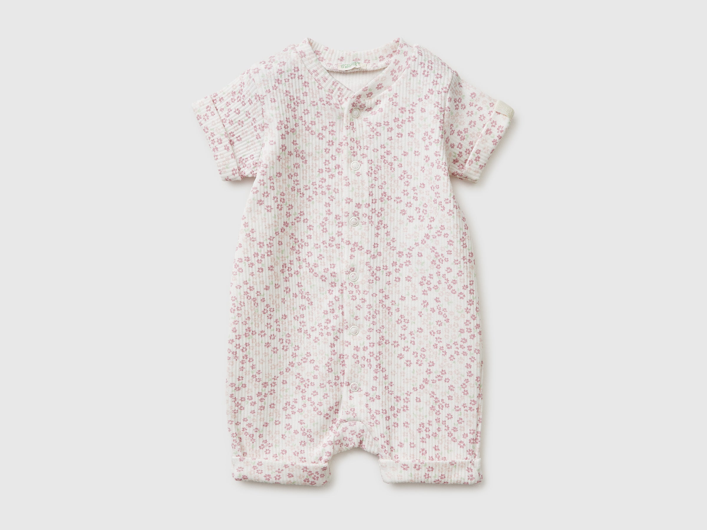 Ribbed printed short playsuit - ucb_image_FS