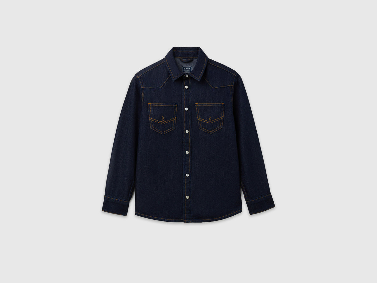 Camisa western de jeans escuro - ucb_image_FS