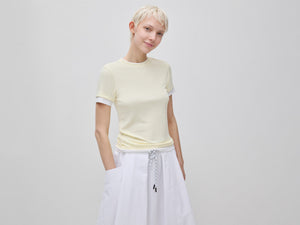 Slim fit ribbed T-shirt