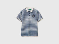 Striped polo shirt with patch - ucb_image_FS