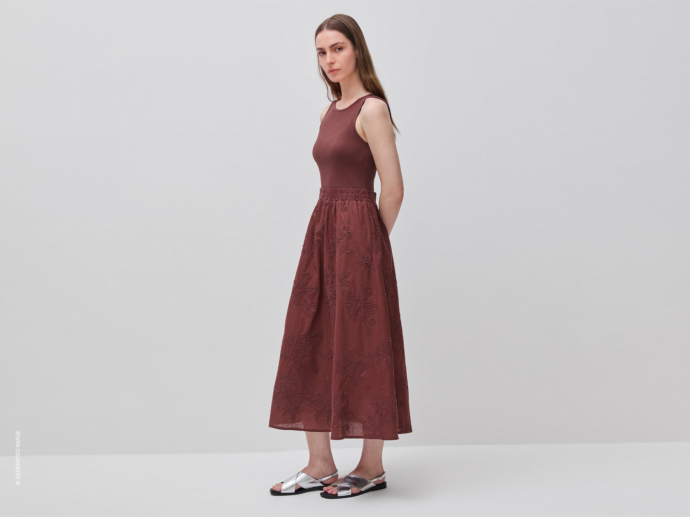 Vestido midi com bordados florais - ucb_image_FY