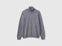 Gray turtleneck in pure Merino wool - ucb_image_FS