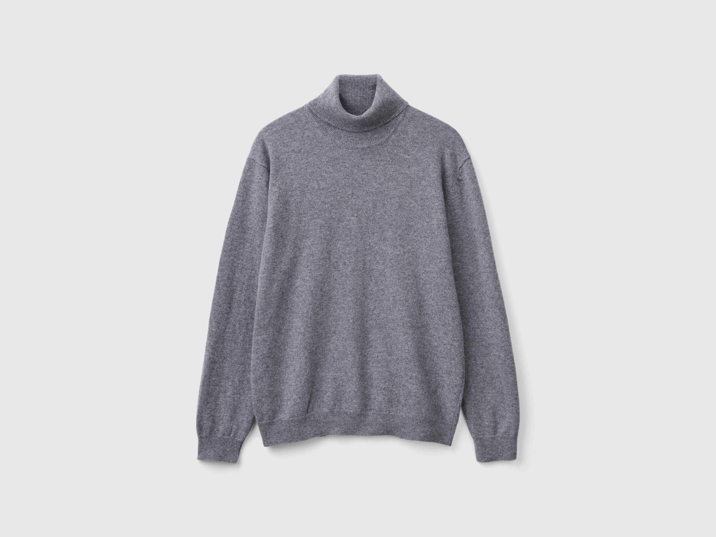 Gray turtleneck in pure Merino wool - ucb_image_FS