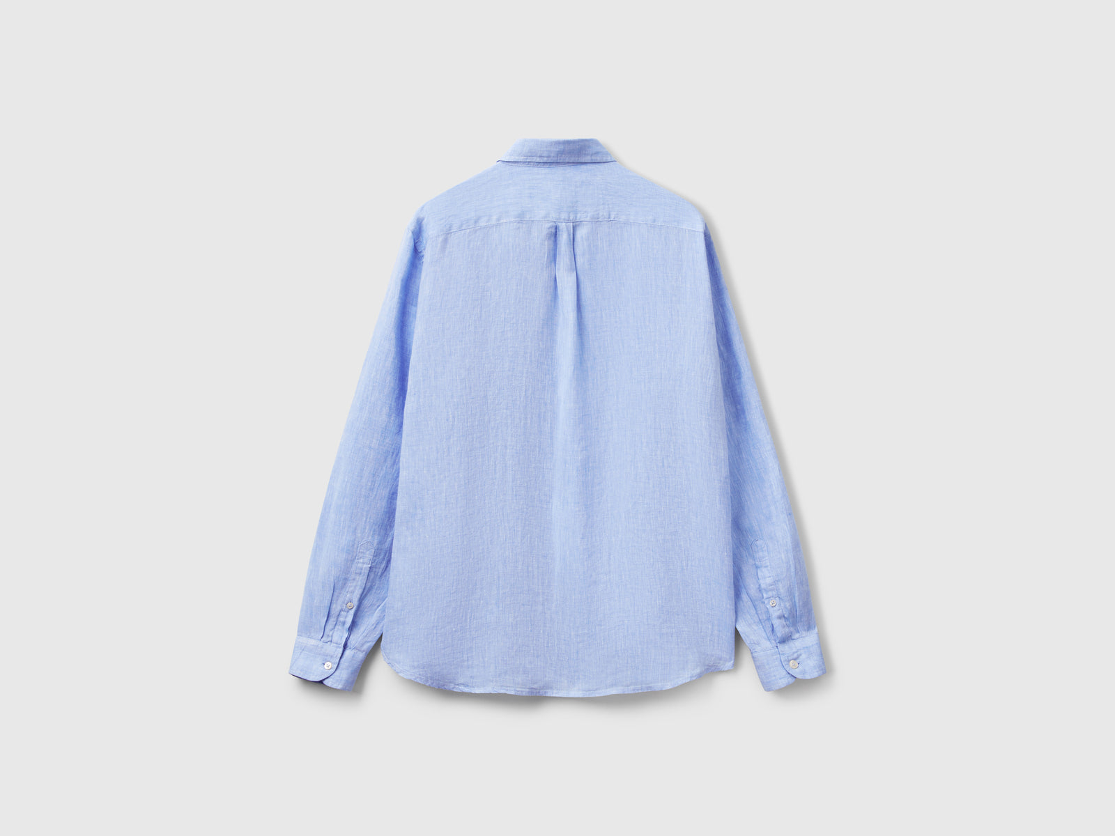 Light blue patterned shirt in pure linen - ucb_image_BS