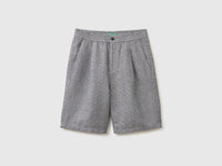 Regular fit Bermuda shorts in linen blend - ucb_image_FS