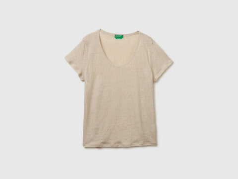 Round-neck T-shirt in pure linen - ucb_image_FS