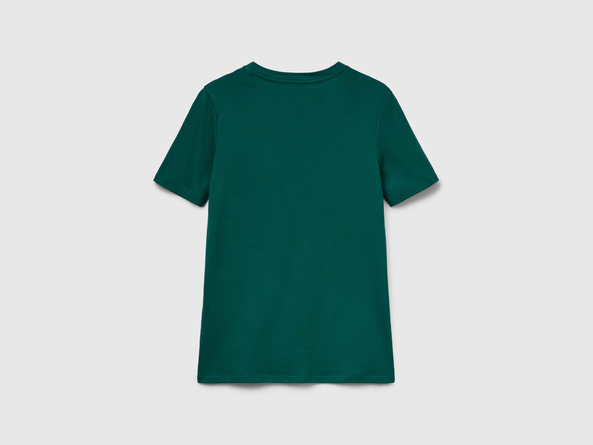 T-shirt em algodão puro com decote em V - ucb_image_BS