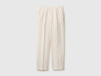 Striped linen blend trousers - ucb_image_FS