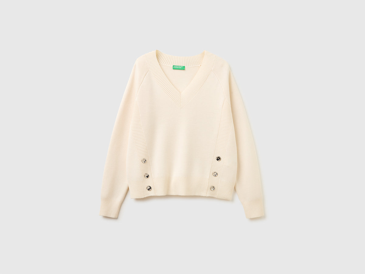 Camisola trabalhada com decote em V - ucb_image_FS