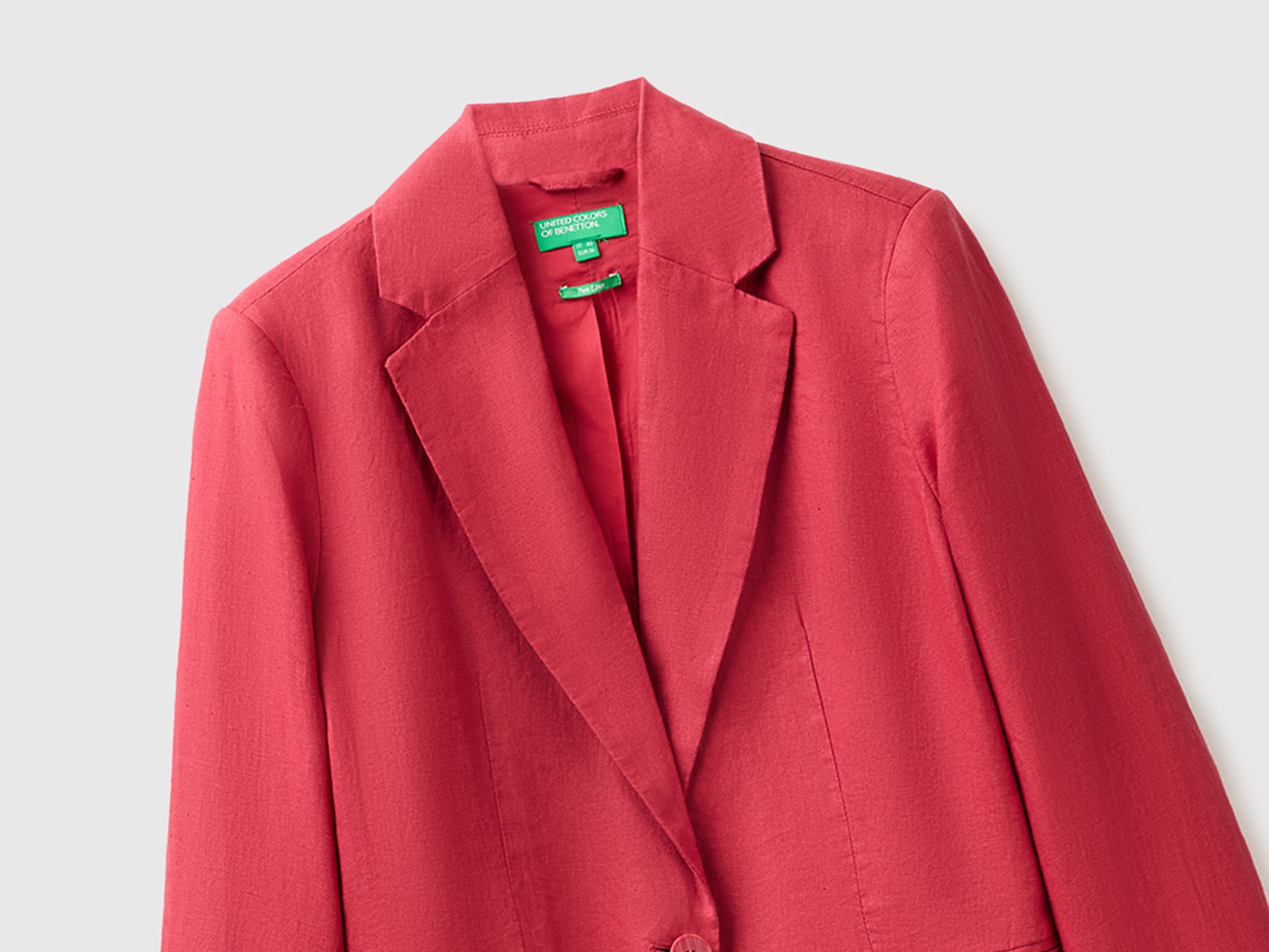 Blazer de abotoadura simples em linho puro - ucb_image_FY