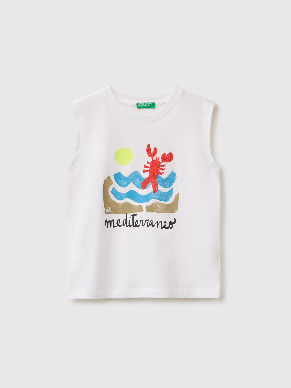 Oversized tank top with print and embroidery - ucb_image_FS