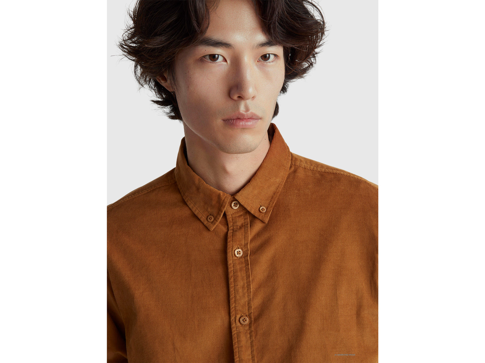 Corduroy button-down shirt