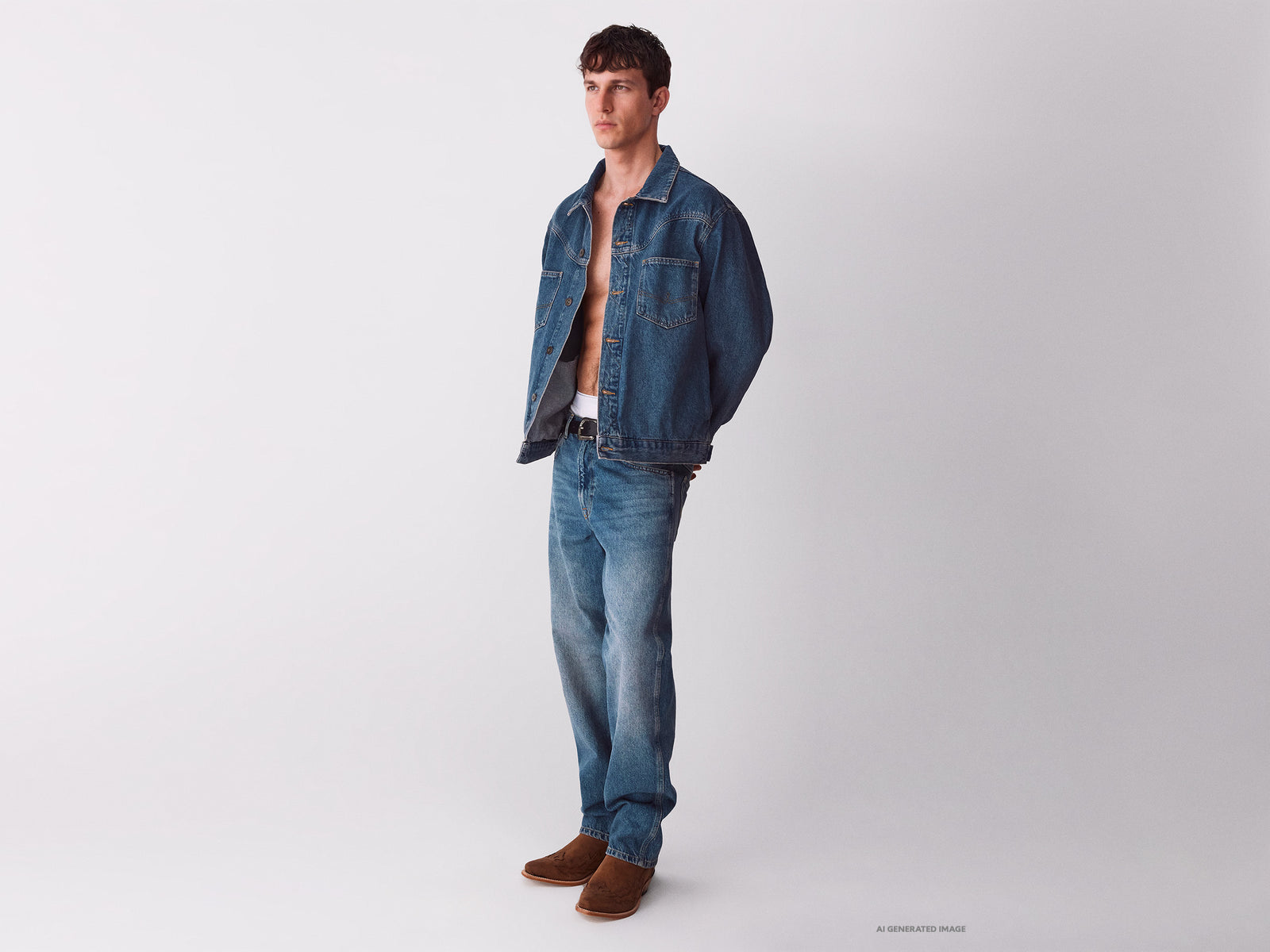 Vintage wash regular fit jeans