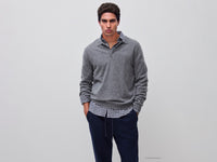 Polo cinza mélange em pura lã Merino - ucb_image_F