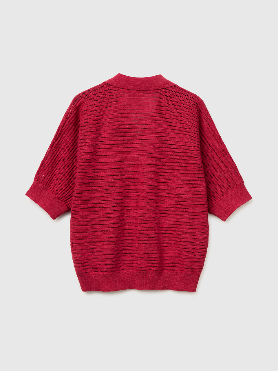 Perforated polo shirt in linen blend - ucb_image_BS