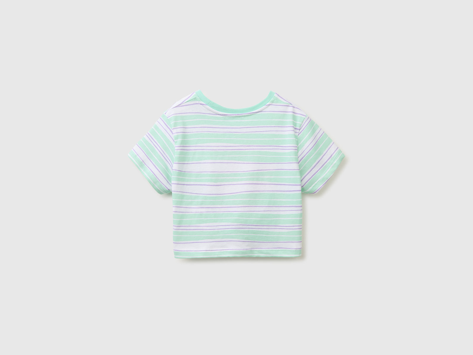 T-shirt às riscas com estampa em relevo - ucb_image_BS