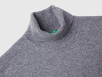 Gray turtleneck in pure Merino wool - ucb_image_DS1