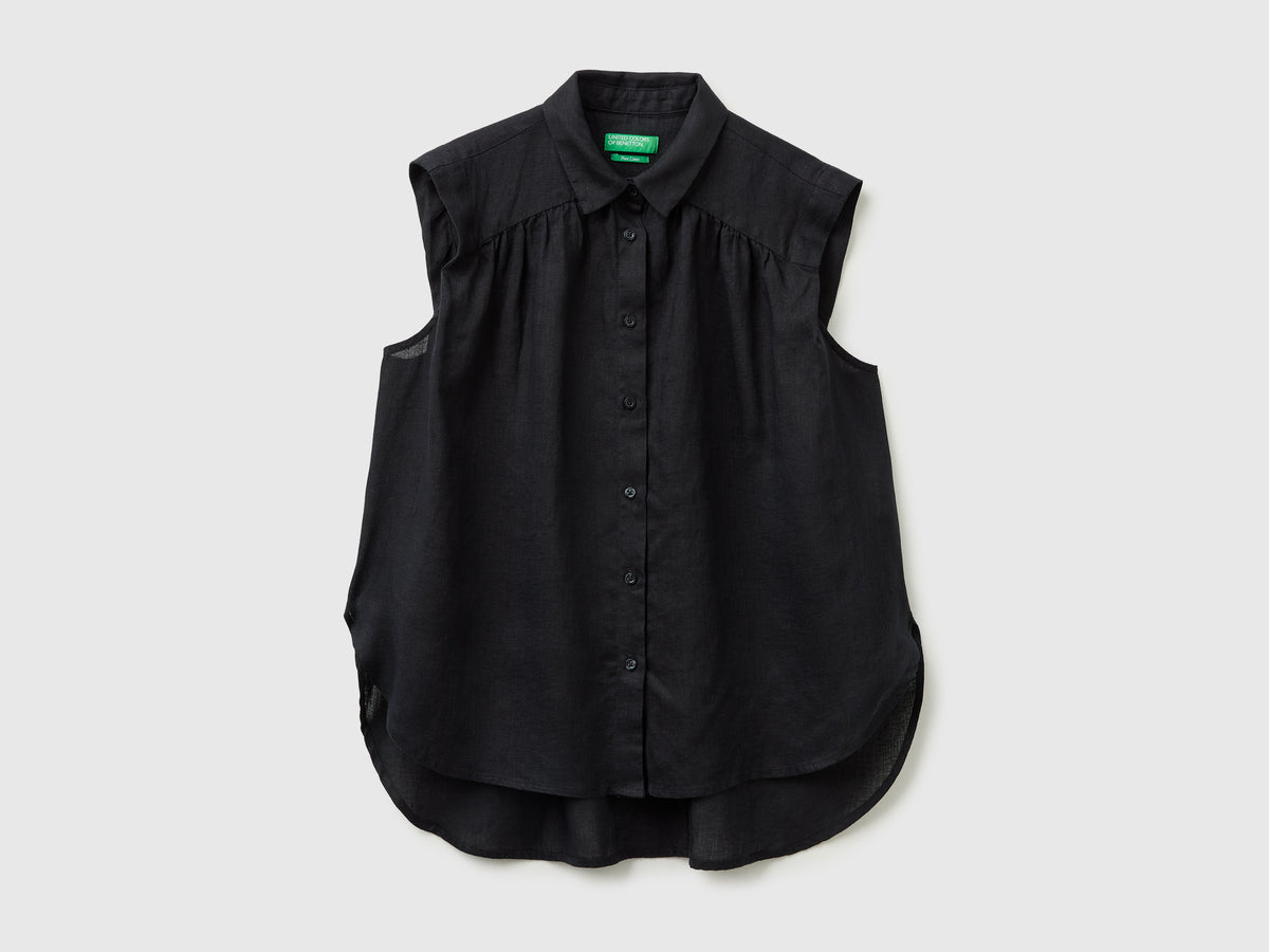 100% linen sleeveless blouse - ucb_image_FS