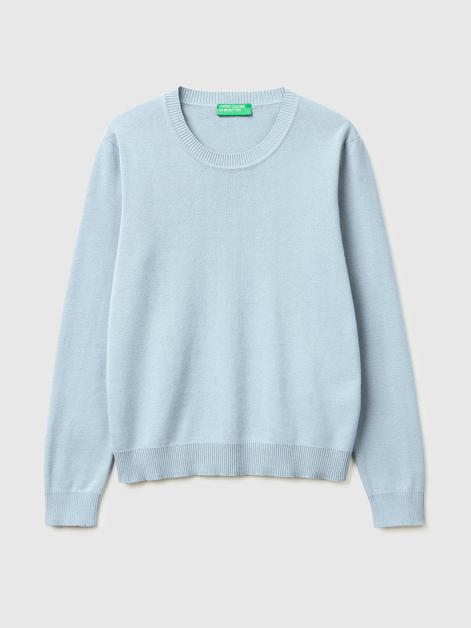 Light blue sweater in tricot cotton - ucb_image_FS