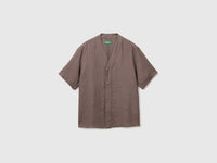 Pure linen V-neck shirt - ucb_image_FS