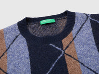 Camisola com riscas e losangos em mistura de lã e alpaca - ucb_image_DS1