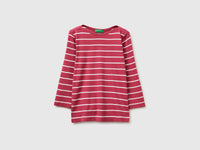 T-shirt às riscas com decote à barco - ucb_image_FS