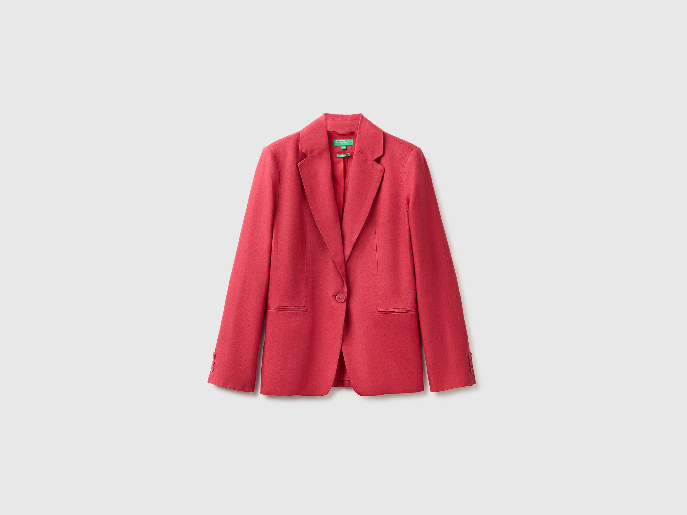 Blazer de abotoadura simples em linho puro - ucb_image_FS