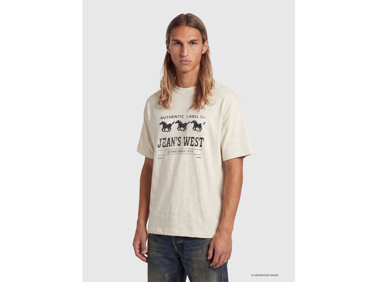 T-shirt com estampa Jean's West 100% algodão - ucb_image_F