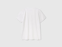 T-shirt com decote em V em algodão de fibra longa - ucb_image_BS