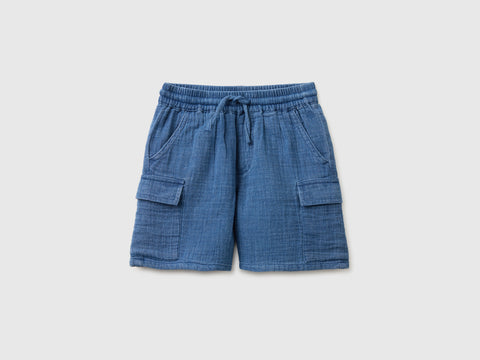 Light gauze cargo Bermuda shorts - ucb_image_FS